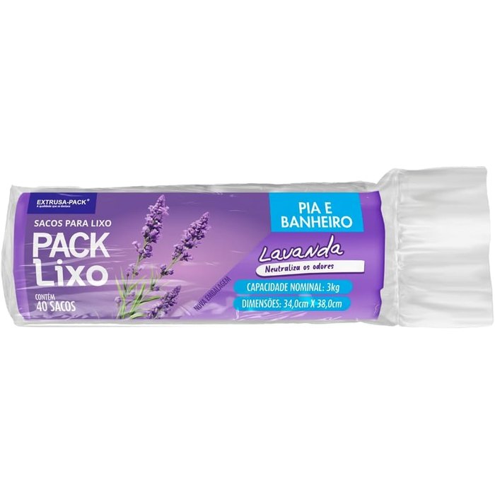 Saco De Lixo PACK LIXO Lavanda Pia e Banheiro -perfumardos que neutralizam o odor