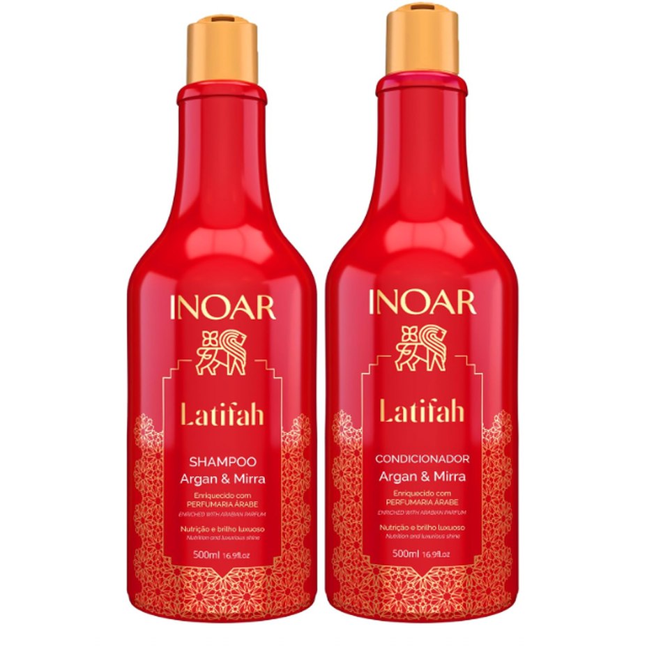 Inoar, Kit Latifah Shampoo e Condicionador Argan e Mirra 500ml