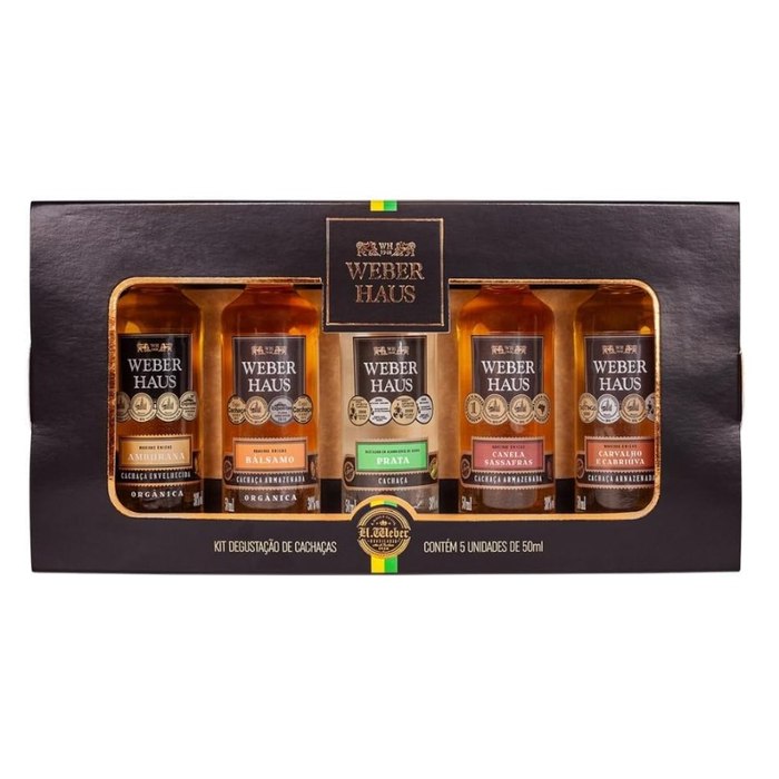 Weber Haus Estojo Com 5 Unidades De Cachaça 50ml