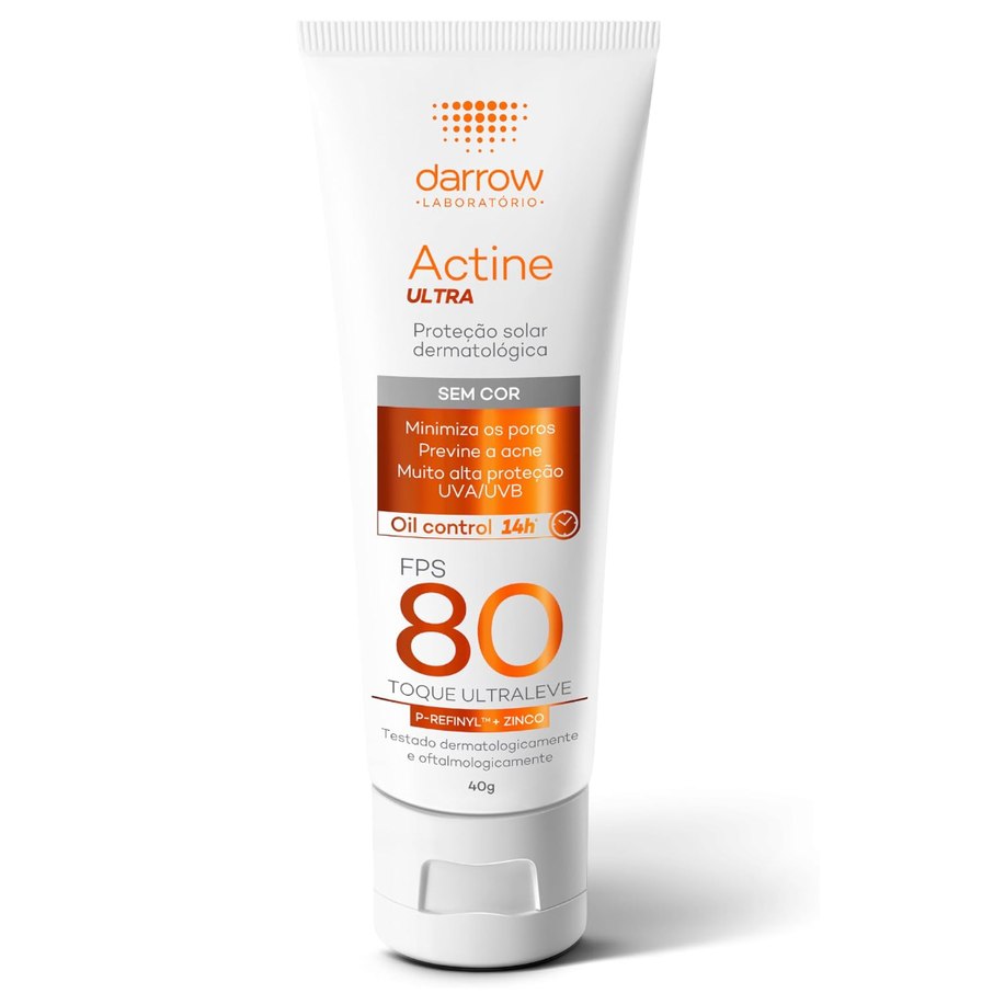 Protetor Solar Darrow Actine Ultra, FPS 80 40g