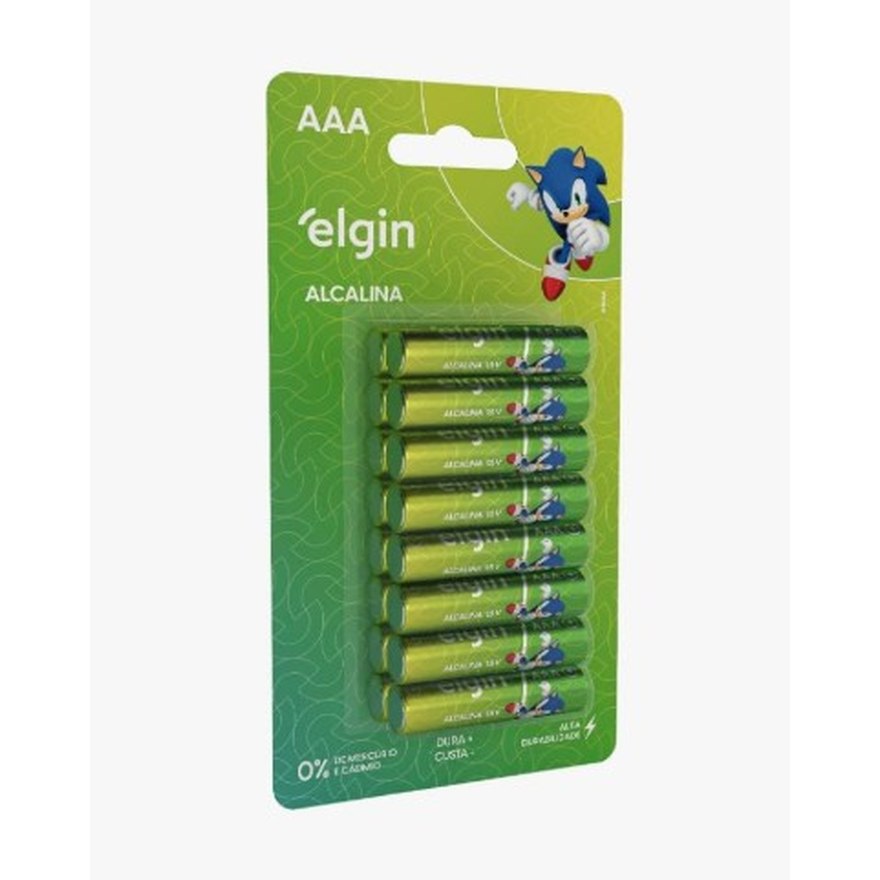 Pilha Alcalina AAA com 16 unidades Elgin Palito