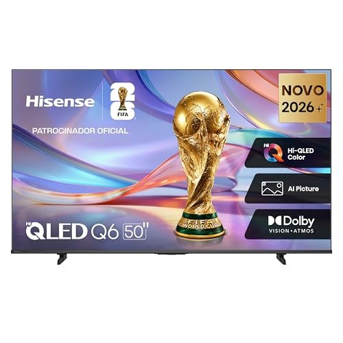 Smart Tv 4K Qled Hisense 50" Polegadas 50Q6QVV com Processador AI, Dolby Vision, HDR10+GPCR, HLG, Filmmaker Mode, Dolby Gaming, Dolby Atmos, MiraCast e Compatibilidade Alexa e Goog
