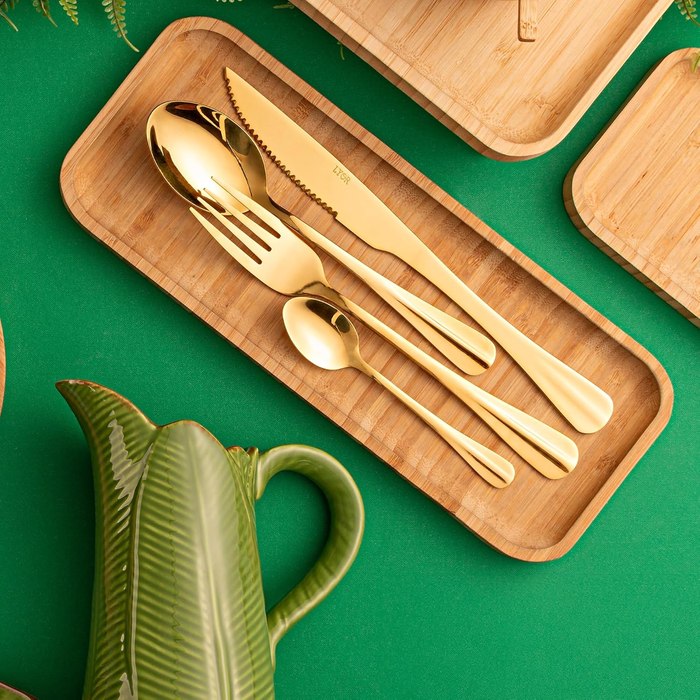 Bandeja de Bambu Lyor Hire Marrom Natural 20cm