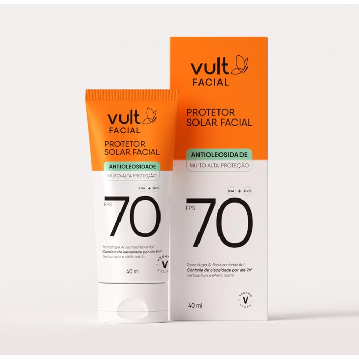 Protetor Solar Facial Vult FPS 70 40ml