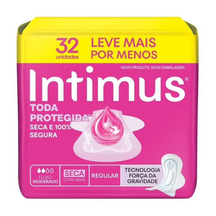 Absorvente Intimus Toda Protegida Dia Seca Com abas - 32 un