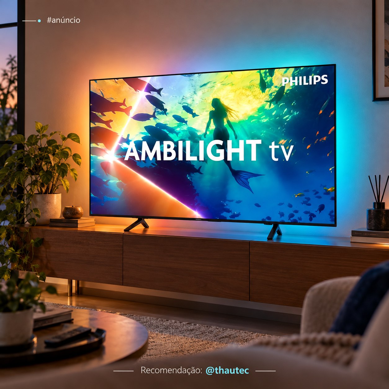 Smart Tv 65" 4k Philips Ambilight Titan os 20w Hdr10+