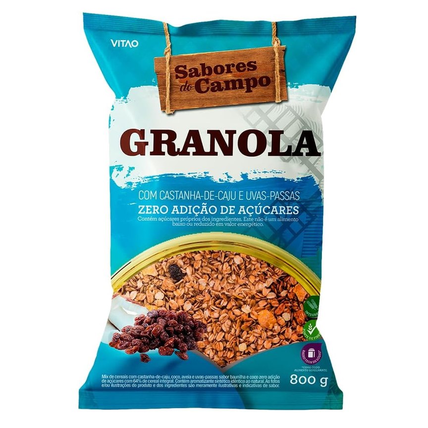 Vitao Granola Tradicional Zero Sabores Do Campo 800G
