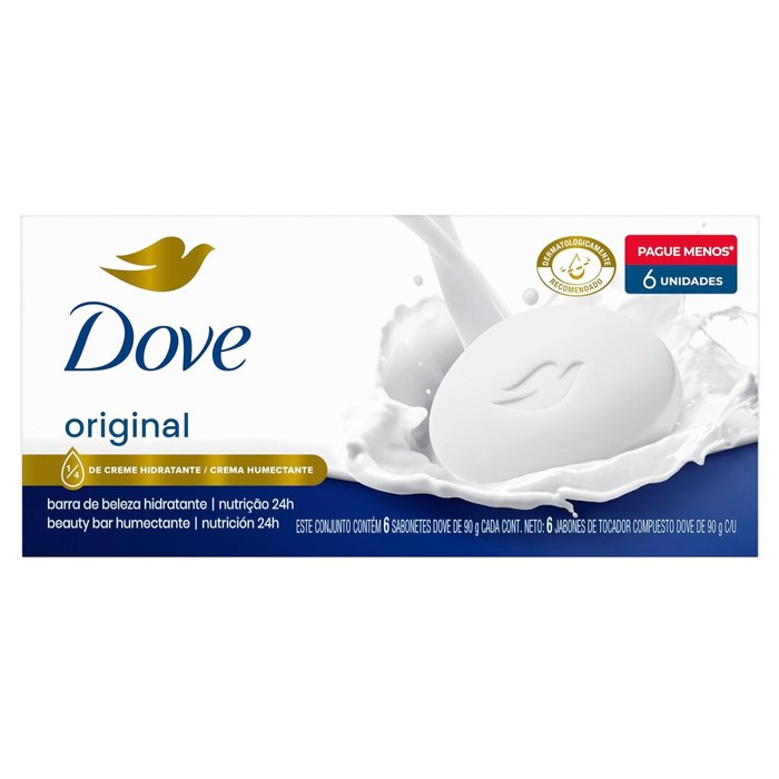 Dove Sabonete em Barra Original 90g 6 Unidades