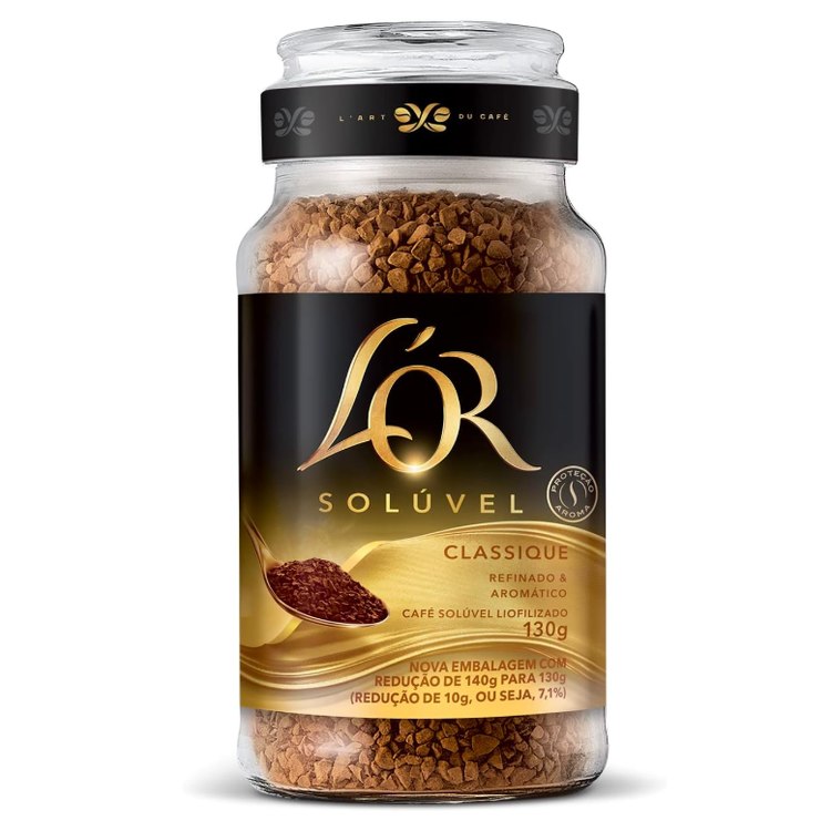 L'OR, Café Solúvel Classique Pote de Vidro 130g