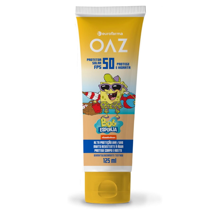 OAZ Protetor Solar Corporal Infantil Bob Esponja FPS 50 125ml