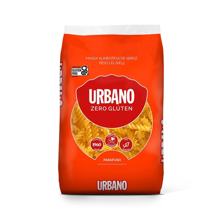 Macarrão de Arroz Parafuso Urbano Zero Glúten 500g