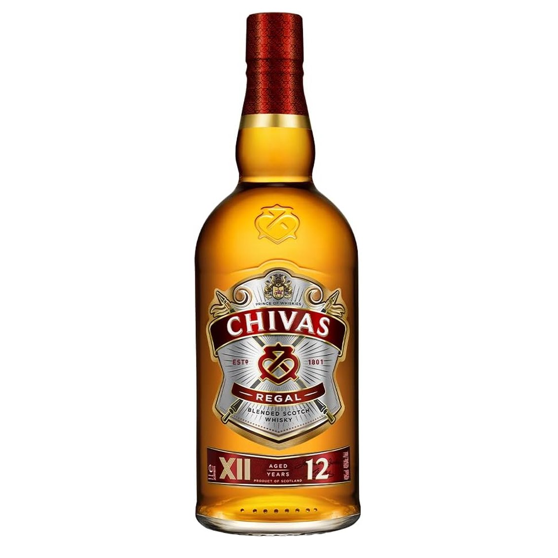 Whisky Chivas Regal 12 anos Blended Escocês - 1L