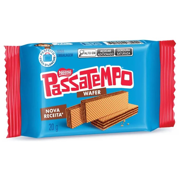 Biscoito Nestlé Passatempo Wafer Chocolate 20g c/28