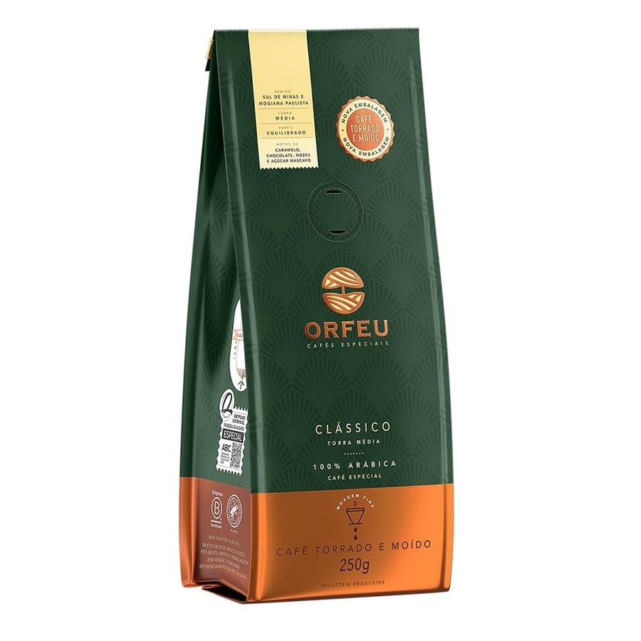 Café Orfeu Clássico Torrado e Moído 250g