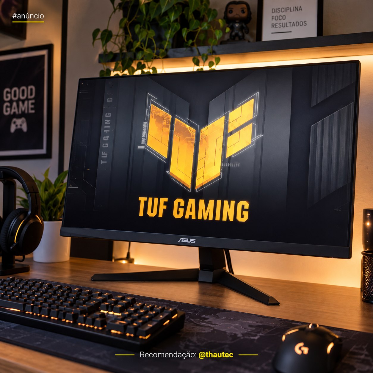 Monitor Gamer Asus TUF Gaming 24.5" Full HD 200Hz IPS 0.3ms G-Sync FreeSync Premium