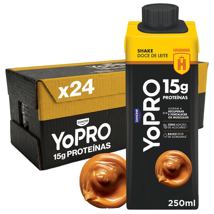 Pack YoPRO Bebida Láctea UHT Doce de Leite Havanna 250ml 24 unidades
