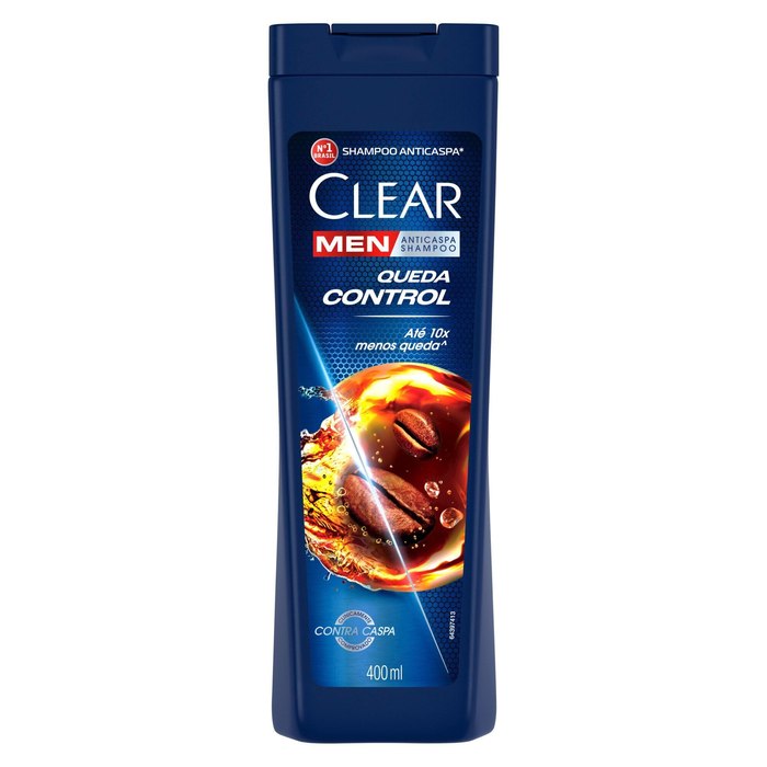 Shampoo Anticaspa Clear Men Queda Control Frasco 400ml