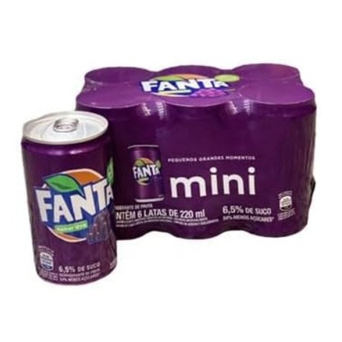 Pack de FANTA UVA LT 220ML 6 unidades