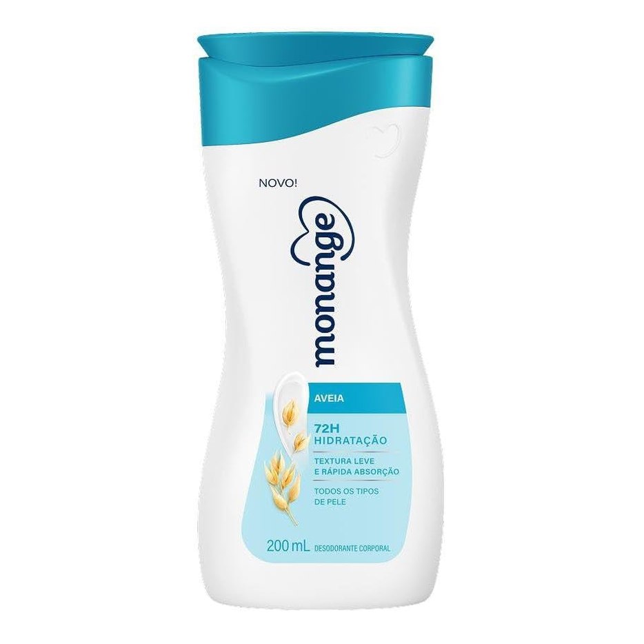 [6 UNIDADES] Monange Hidratante Desodorante Iogurte E Aveia 200ml
