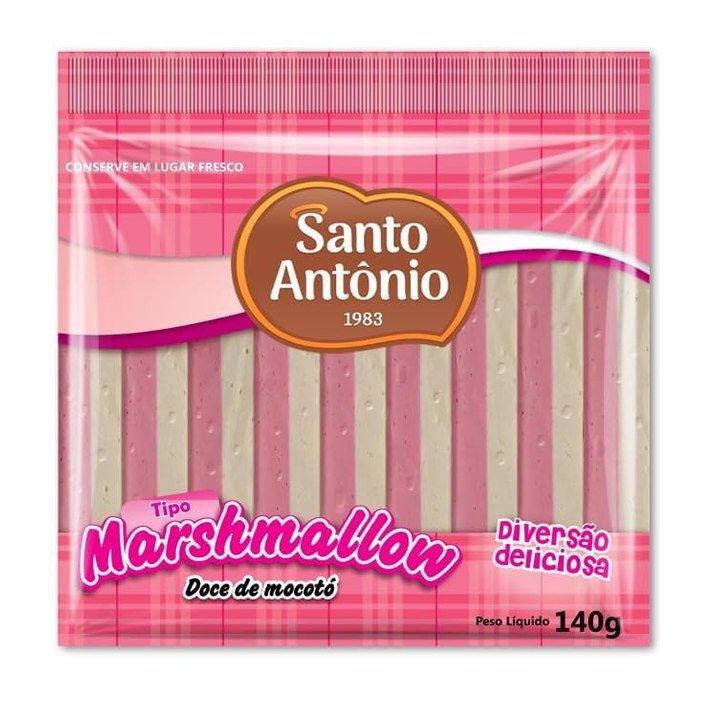 Doce de Mocotó Tipo Marshmallow Santo Antônio, Pacote, 140g
