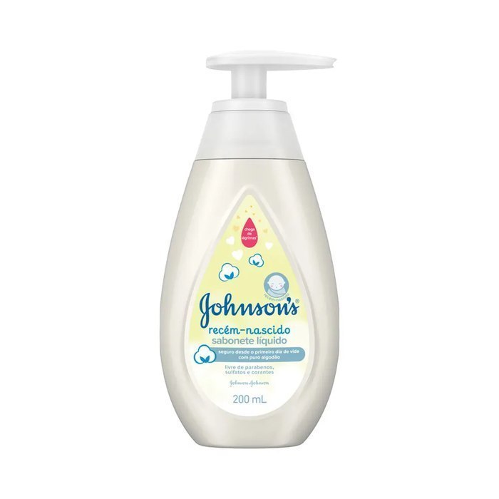 Sabonete Líquido Johnson's Baby Recém Nascido 200ml