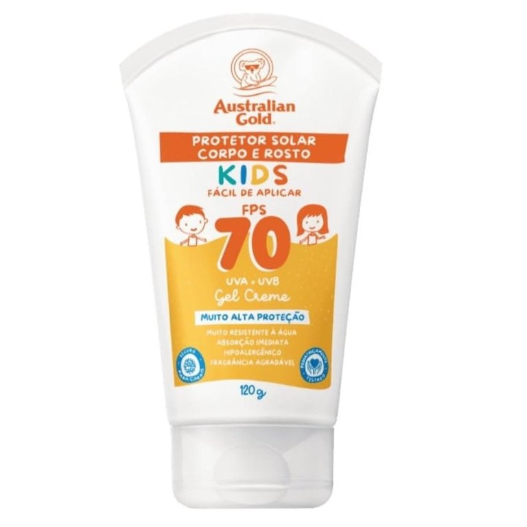 AUSTRALIAN GOLD PROTETOR CORPORAL GEL CREME KIDS FPS 70 120g