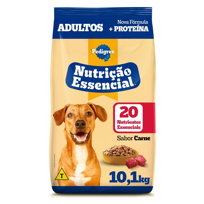 Ração Pedigree Nutrição Essencial Carne Para Cães Adultos 10.1kg