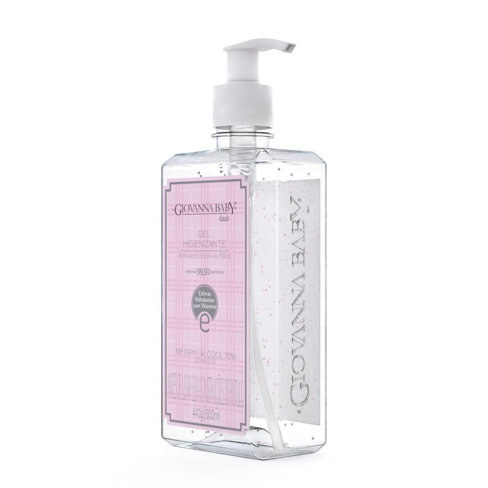 Gel Higienizante Giovanna Baby Classic Rosa 500ml